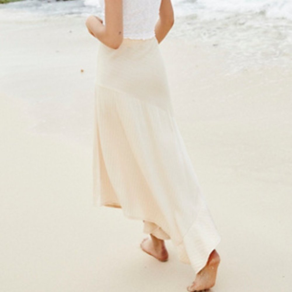 Free People Beachwood  Asymmetrical Maxi Skirt